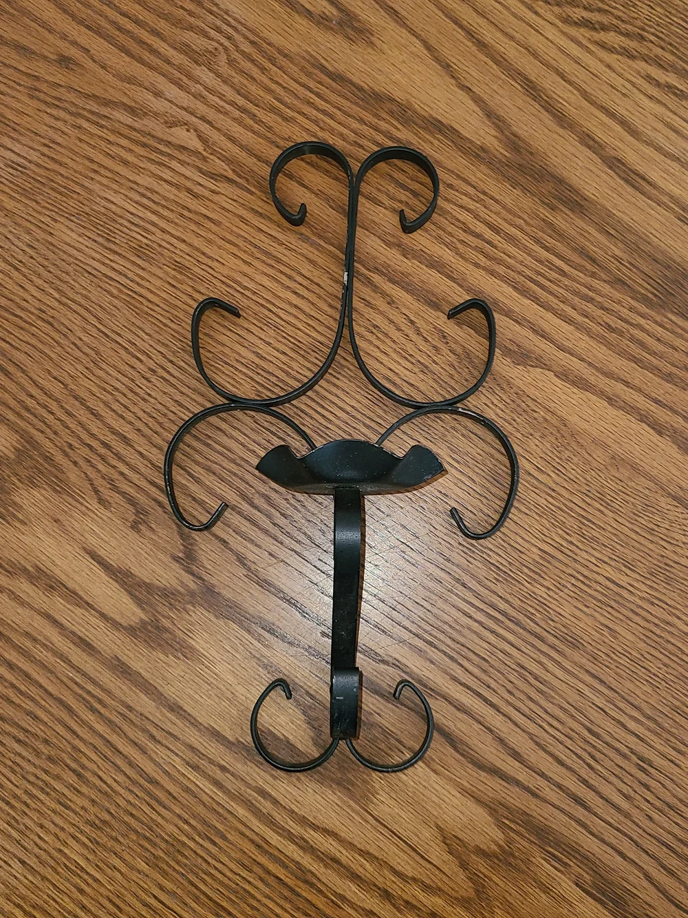 Vintage - Candle Wall Sconce Black Wrought Iron